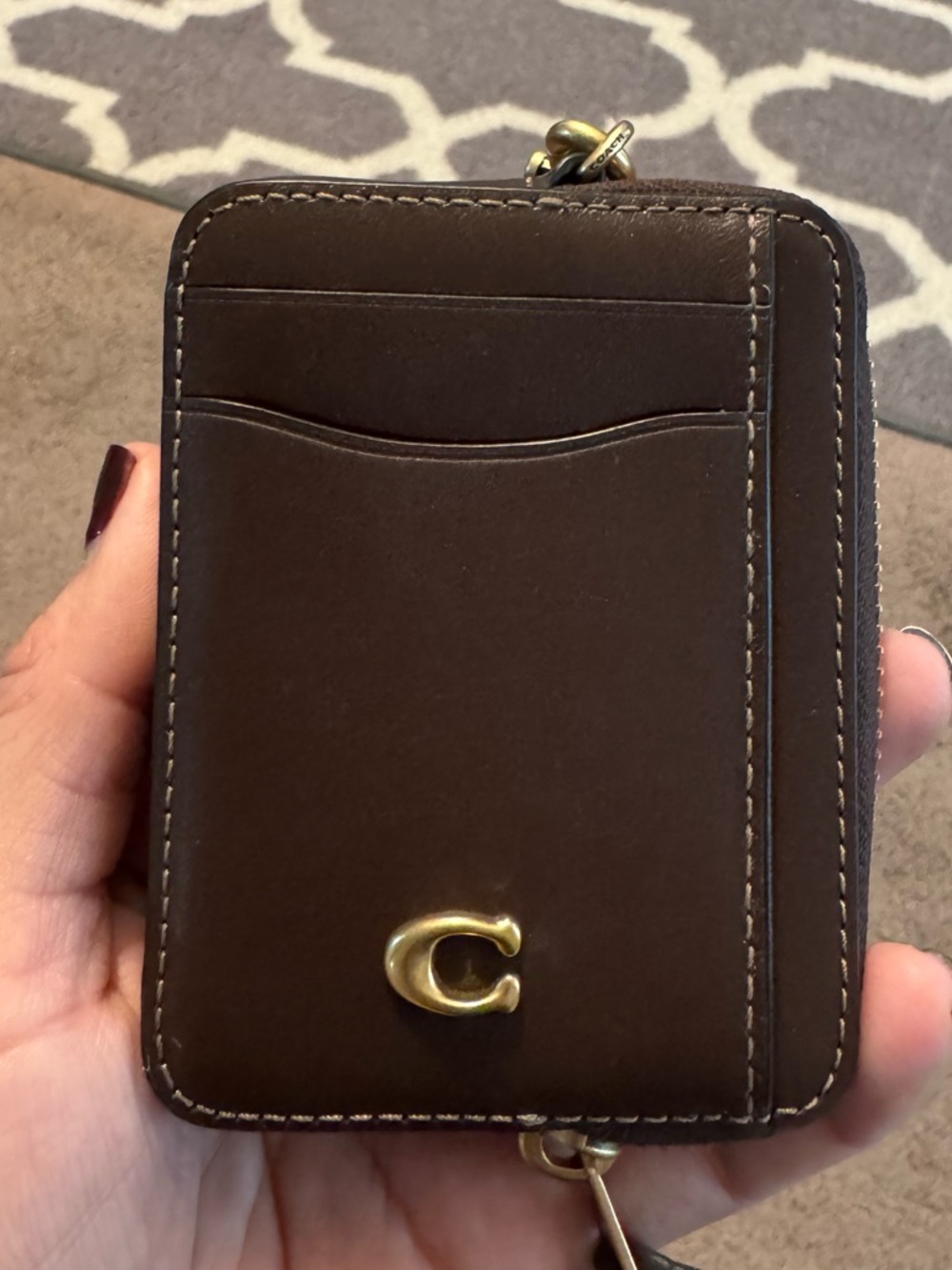 Coach essential chain card case